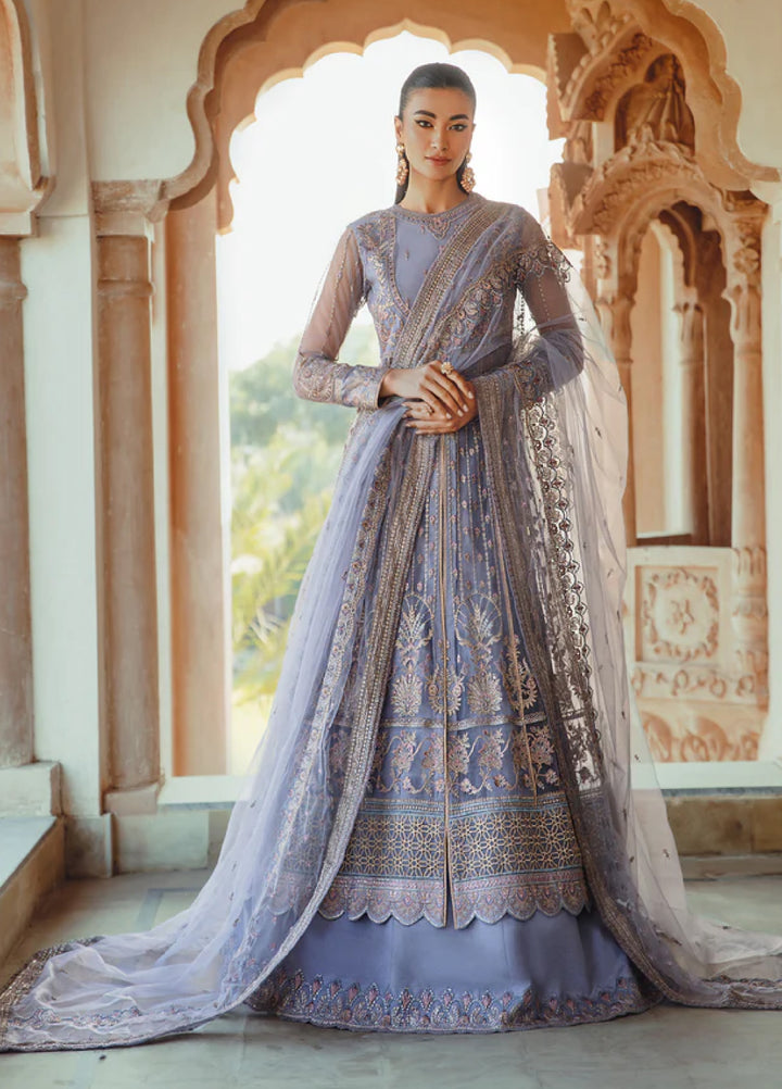 Mehr-un-Nissa By Florent Unstitched Wedding Embroidered Net 4 Piece FL25 FL-2 ZEENAT - Formals Collection