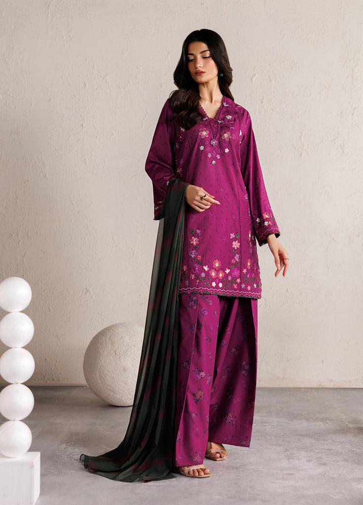 Iznik Unstitched Embroidered Lawn 3 Piece Suit IZ26ULF IBE-01 - Festive Collection