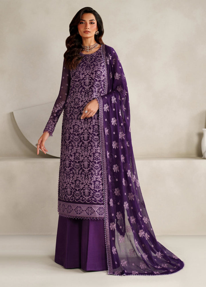 Muse Thread by Zarif Unstitched Chiffon Embroidered Suits 3 Piece ZRF25MT 07 SORELLA - Festive Collection