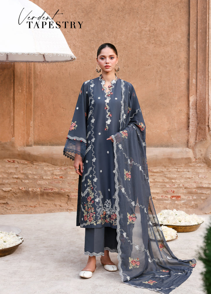 Cross Stitch Unstitched Embroidered Premium Lawn 3 Piece Suit CS26UCPL D9 VERDENT TAPESTRY - Eid Collection