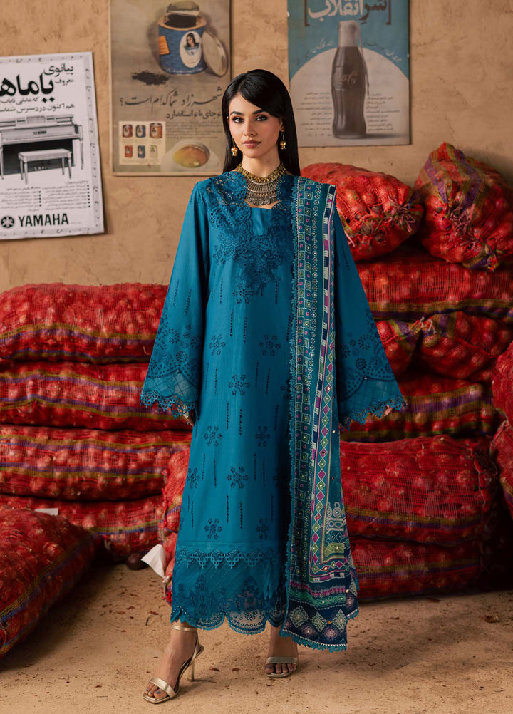 Bazar by Nureh Unstitched Embroidered Chikankari Lawn 3 Piece Suit NU26UBL NE-242 - Festive Collection
