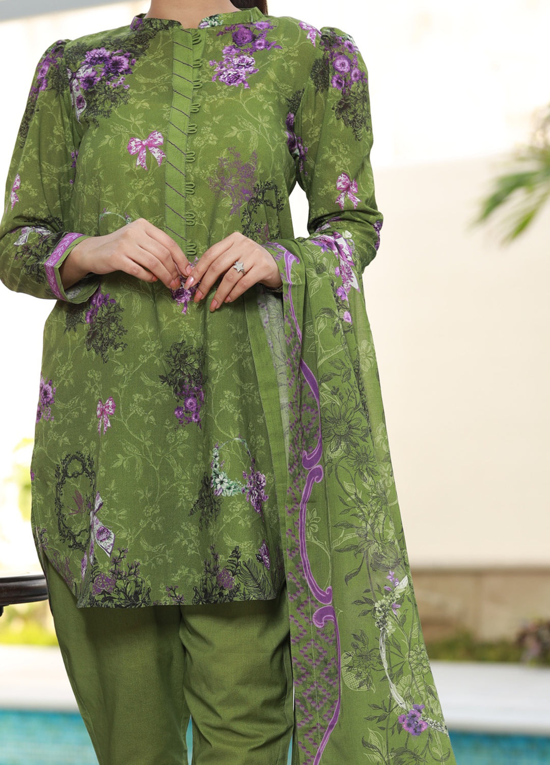 The Garden Muse by Chameli Unstitched Printed Lawn 3 Piece Suit CHM26UGM WRTS-0008 - Summer Collection