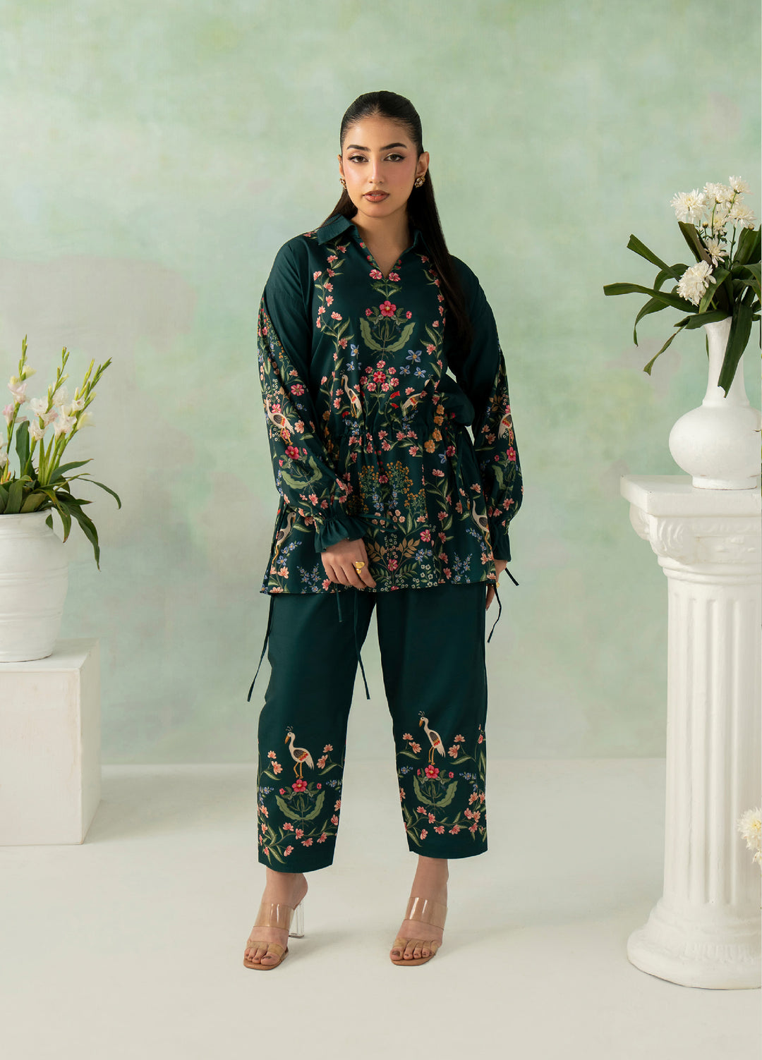 Folds by Zarposh RTW Printed Crepe 2 Piece Suit ZR26PF EVARA - Casual Collection