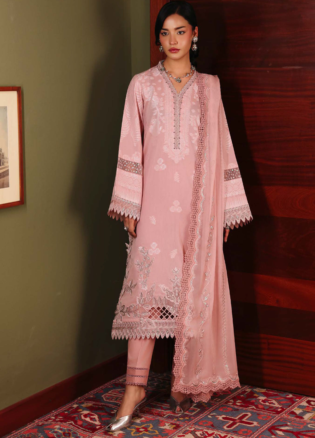 Maya by Nureh Unstitched Embroidered Jacquard 3 Piece Suit NU26UJM NJ-111 - Casual Collection