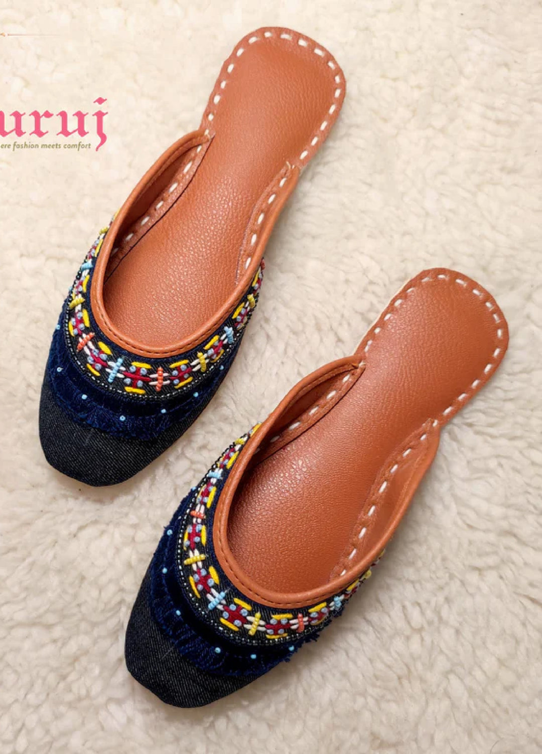 Zuruj Festive Style   Backless Khussay JU-170