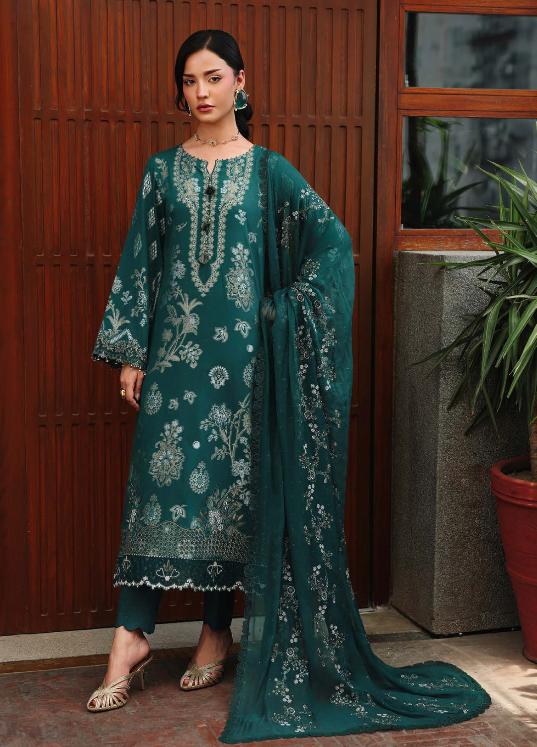Maya by Nureh Unstitched Embroidered Jacquard 3 Piece Suit NU26UJM NJ-110 - Casual Collection