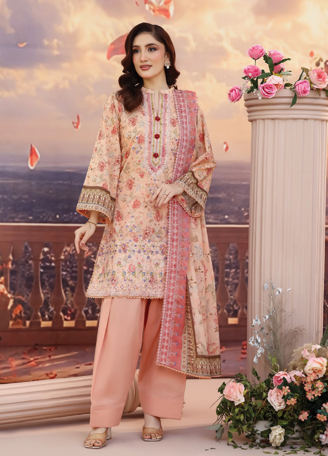 Salina by Regalia Textile Unstitched Cutwork Embroidered Lawn 3 Piece Suit RG26USCL D-6 - Summer Collection