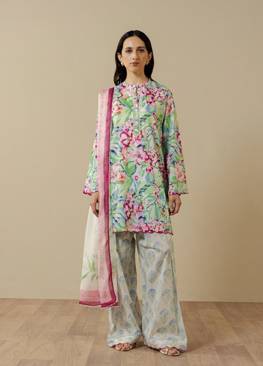 Coco by Zara Shahjahan Unstitched Printed Lawn 3 Piece Suit CZS26UPL ELARIS-6A - Summer Collection