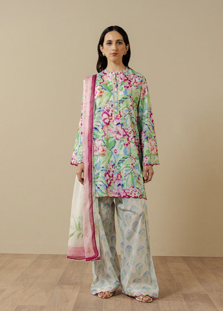 Coco by Zara Shahjahan Unstitched Printed Lawn 3 Piece Suit CZS26UPL ELARIS-6A - Summer Collection