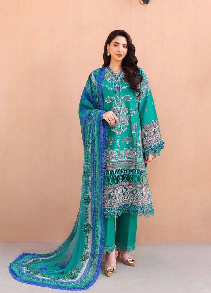 Summer Reverie by Roheenaz Unstitched Embroidered Lawn 3 Piece Suit RN26USR D-8 MOONVEIL - Festive Collection