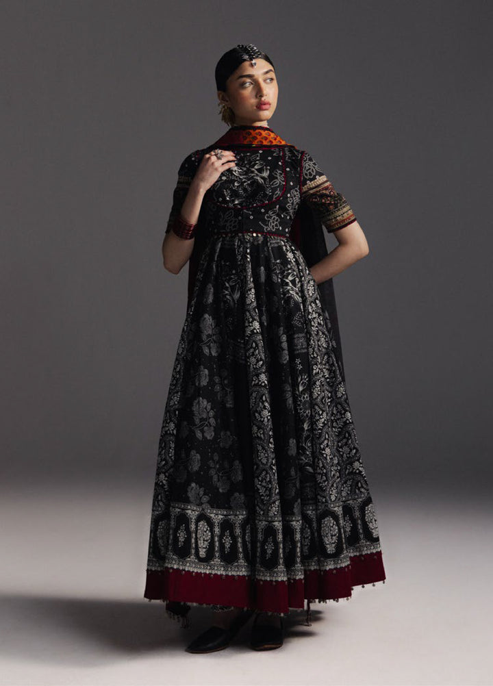 Anarkali by Zara Shahjahan Unstitched Embroidered Lawn 3 Piece Suit ZS26UAL D-01 SURK BAHAR - Eid Collection