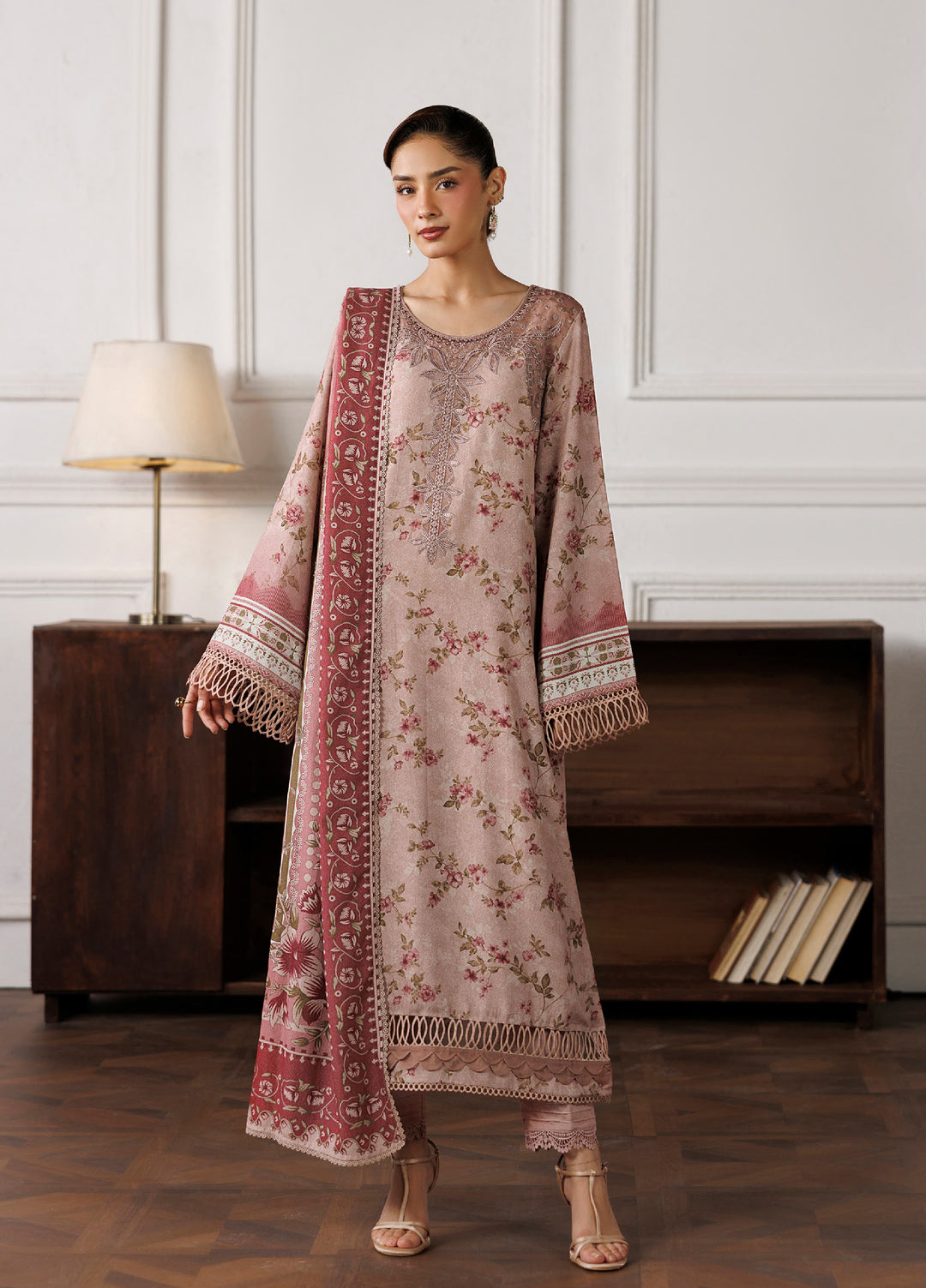 Kaya by Daria Unstitched Embroidered Karandi 3 Piece Suit DN26UKK DA-126 - Casual Collection