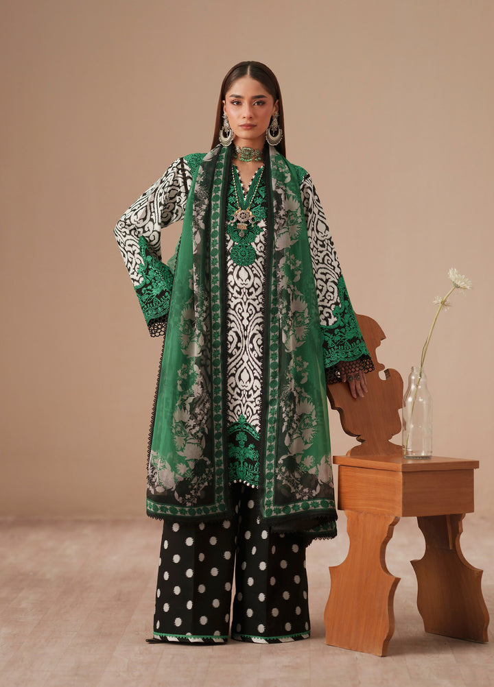 JoJo by Bin Ilyas Unstitched Embroidered Lawn 3 Piece Suit BI26UJJ D-85A - Summer Collection