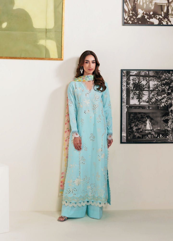 Whispers of Summer by Neeshey Unstitched Embroidered Luxury Lawn 3 Piece Suit NSH26ULW SYLVIA - Summer Collection