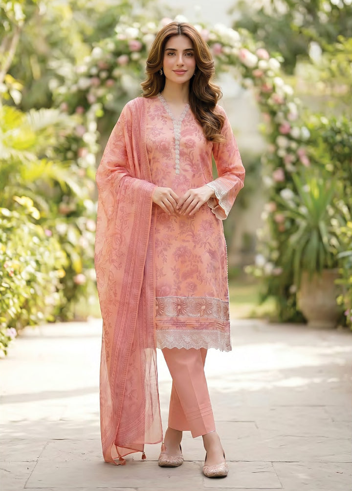 Essentials by Lakhany Unstitched Printed Lawn 3 Piece Suit LSM26UEL LG-MM-1033 - Summer Collection