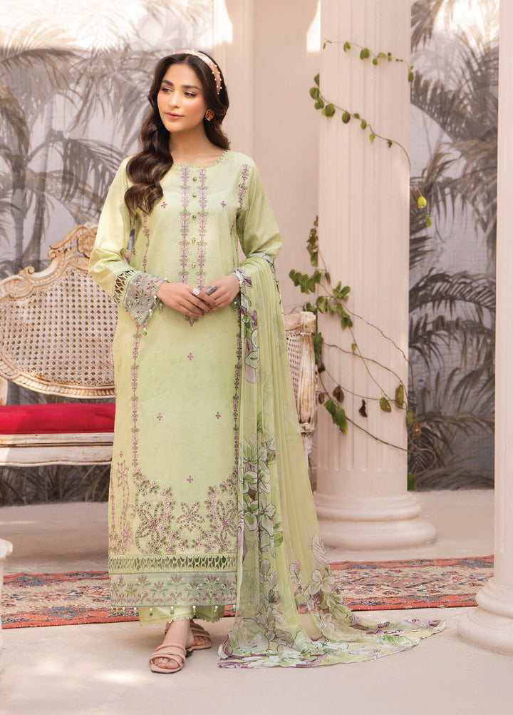 Summer Breeze by Humdum Unstitched Embroidered Lawn 3 Piece Suit HB26USB D-04 - Summer Collection