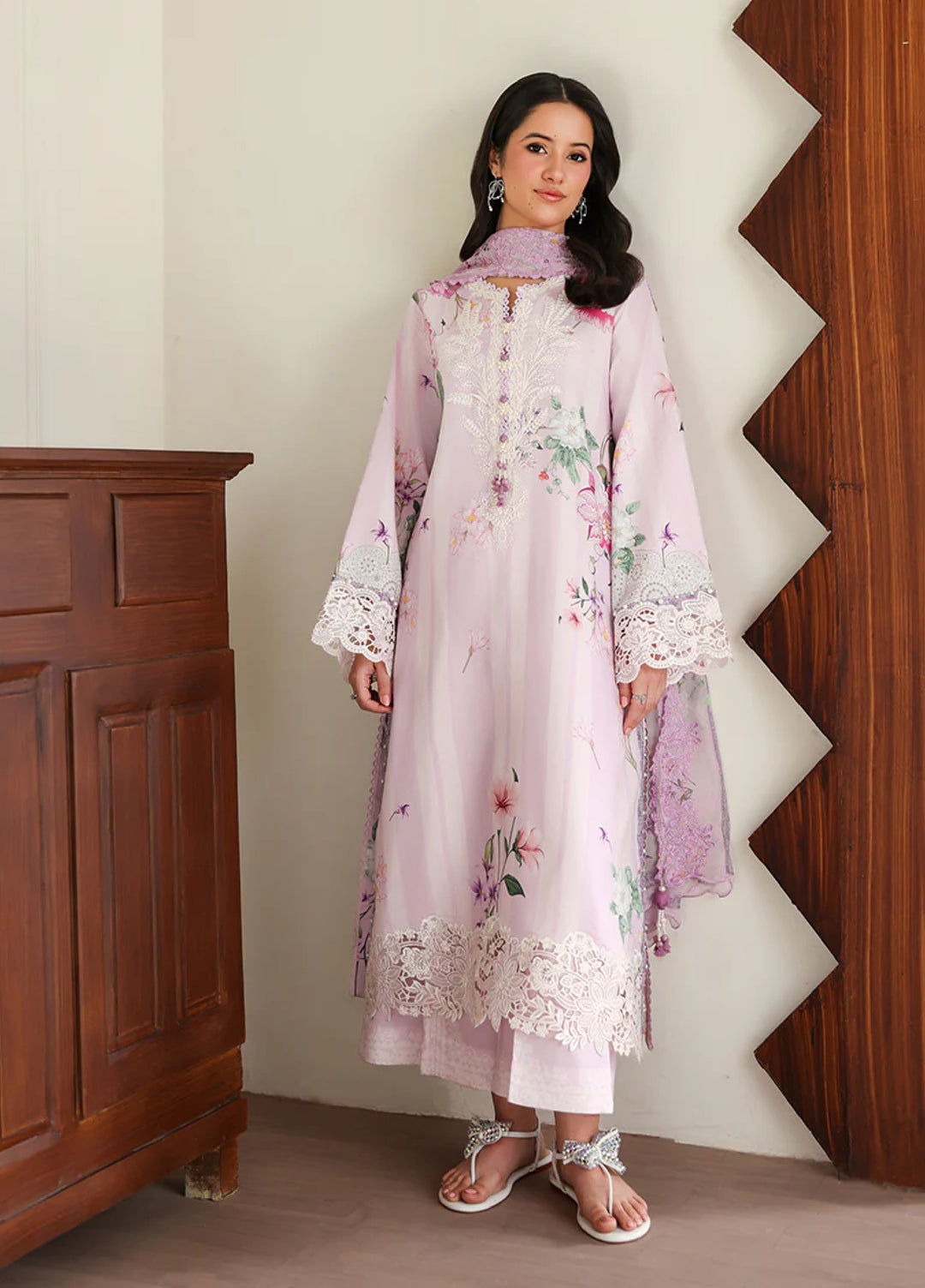 Sunlit Tales by Roheenaz Unstitched Embroidered Lawn 3 Piece Suit RN26ULS Dandelion dream RUNSS260703 - Lawn Collection