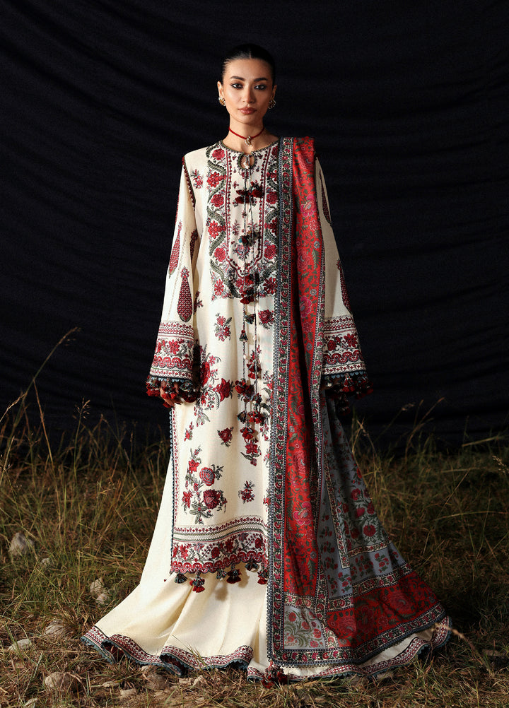 Hussain Rehar Embroidered Khaddar Suits Unstitched 3 Piece HRR25KW Gulban - Winter Collection