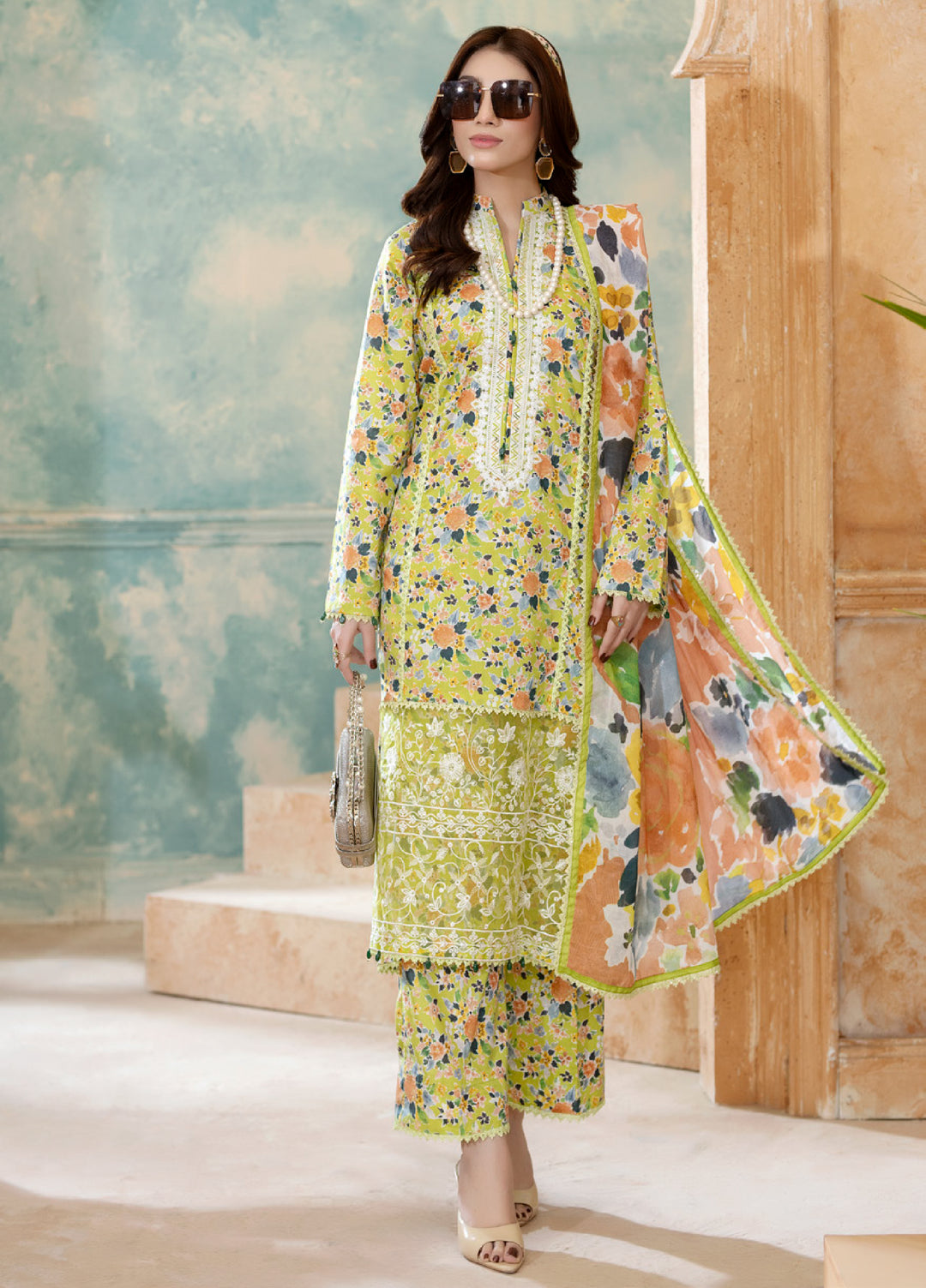 Salina by Regalia Textiles Unstitched Embroidered Lawn 3 Piece Suit RG26USVII D-4 - Summer Collection