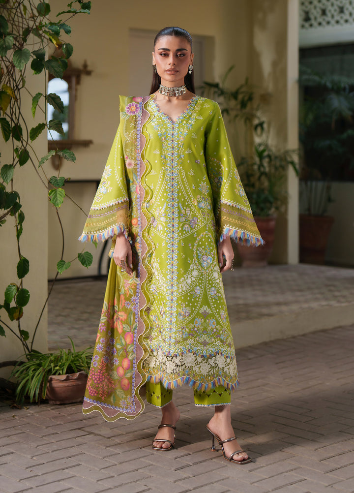 Heritage Dore by Bin Ilyas Unstitched Embroidered Lawn 3 Piece Suit BI26UHD 17-2B - Summer Collection