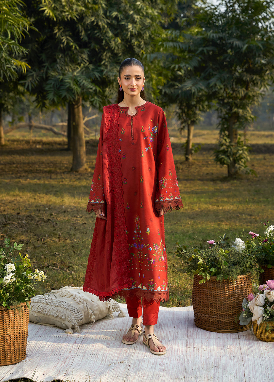 Raha Summer Prints by RajBari Unstitched Printed Lawn 3 Piece Suit RB26URS D-08 - Summer Collection