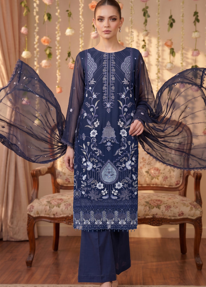 Anaya Noor by Zebtan Unstitched Embroidered Chiffon 3 Piece Suit ZB26UAC AN 09 - Festive Collection