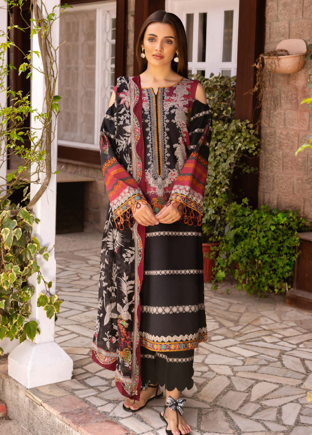 Rang e Bahar by Charizma Unstitched Embroidered Lawn 3 Piece Suit CHR26ULR CRB6-17 - Summer Collection