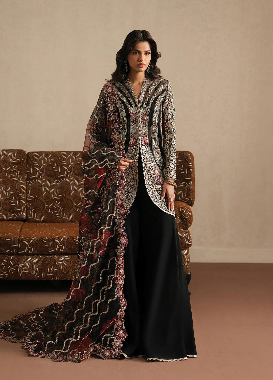 Qurbat by Ayzel Unstitched Embroidered Silk 3 Piece Suit AAF26UQ D-1 Ehsaas - Festive Collection