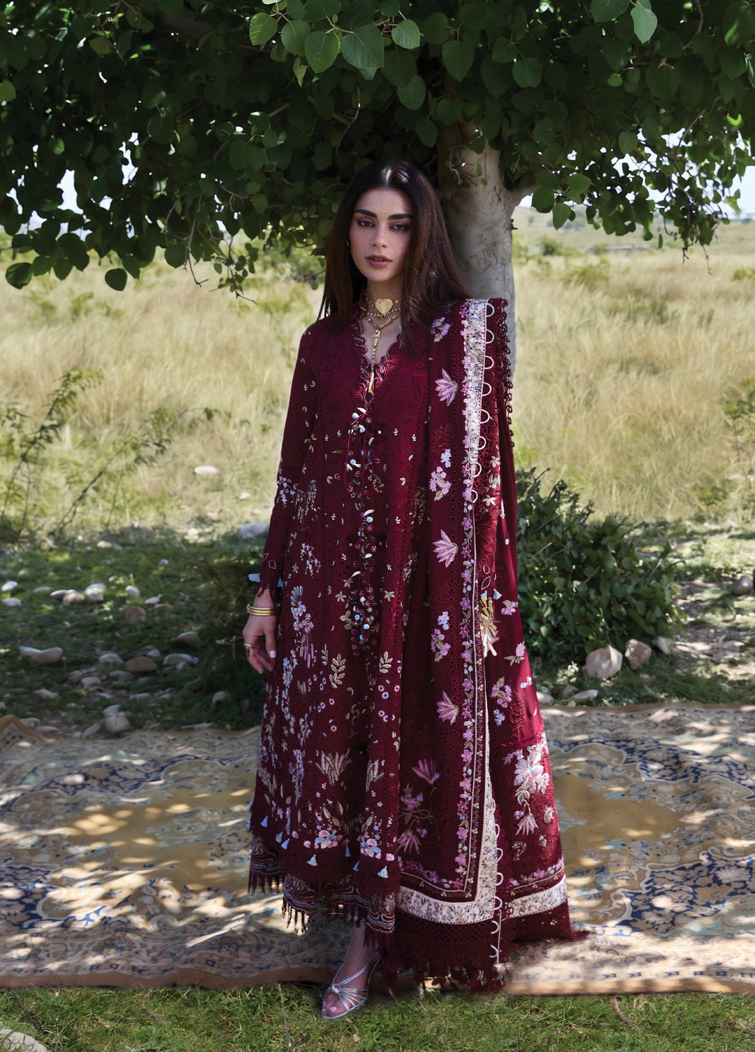 Suffuse Unstitched Embroidered Lawn 3 Piece Suit SSY26ULE Narevi - Eid Collection