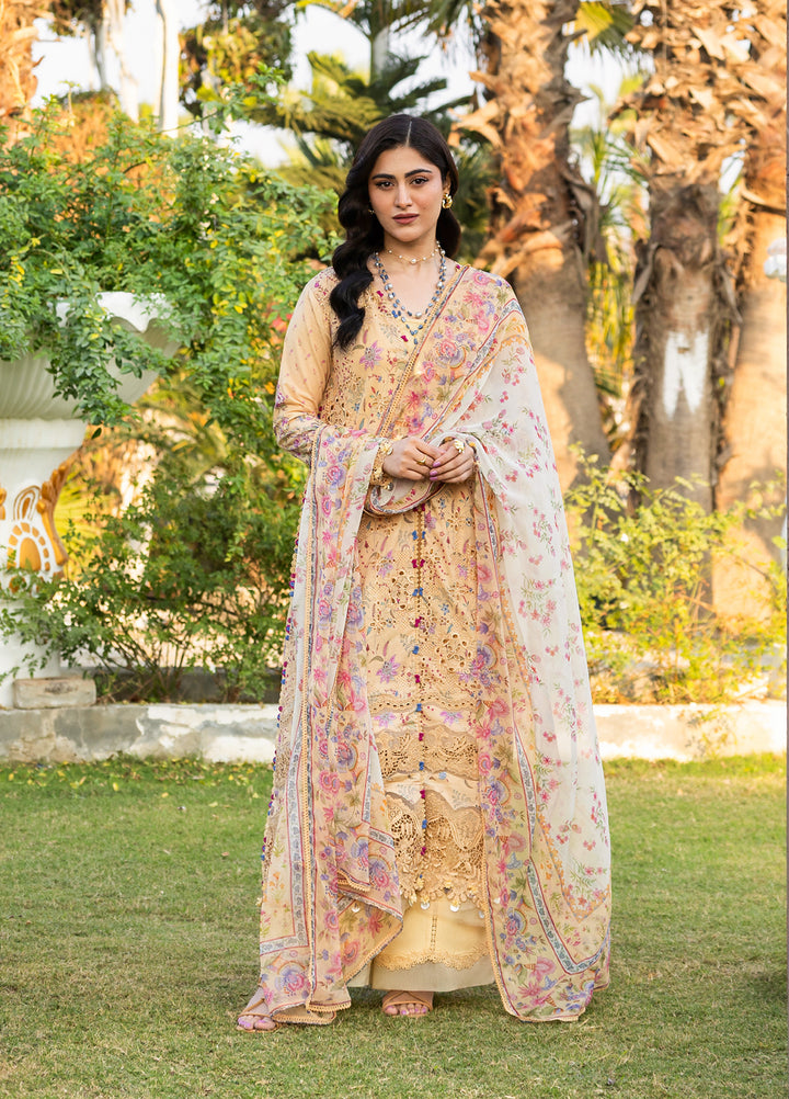 Elaf Premium Chikankari Unstitched Printed Lawn 3 Piece Suit EL26UPC ERC 5B KHUSHEE - Summer Collection