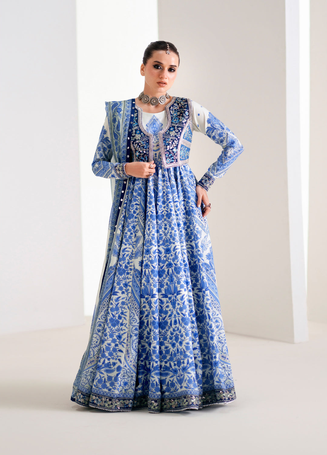 Amour by Bin Ilyas Unstitched Printed Lawn 3 Piece Suit BI26ULA 188A - Festive Collection