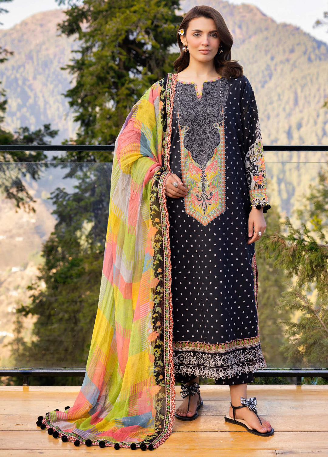 Rang e Bahar by Charizma Unstitched Embroidered Lawn 3 Piece Suit CHR26ULR CRB6-15 - Summer Collection