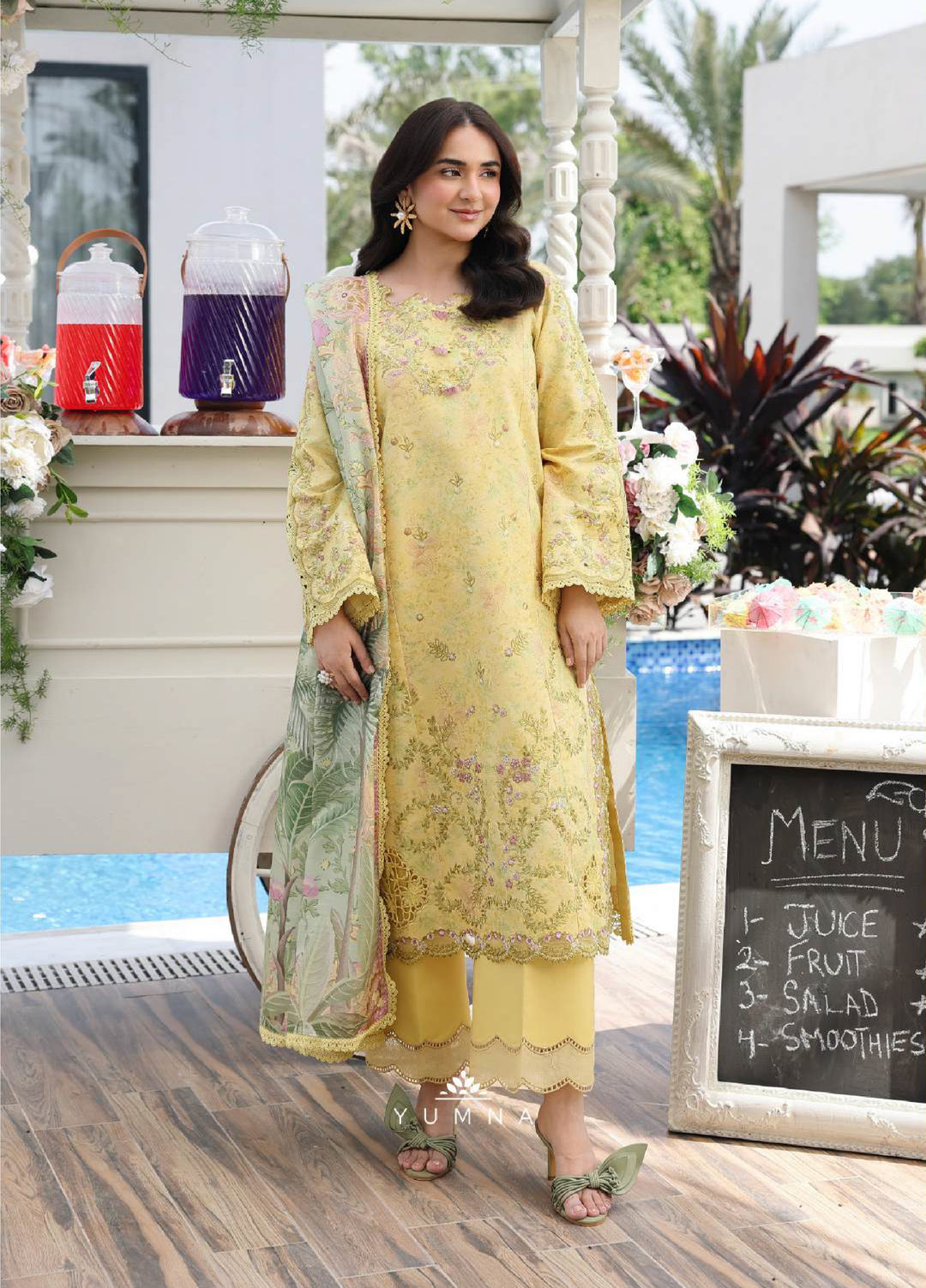 Florence by Rang Rasiya Unstitched Embroidered Lawn 3 Piece Suit RR26ULF Yumna - Festive Collection