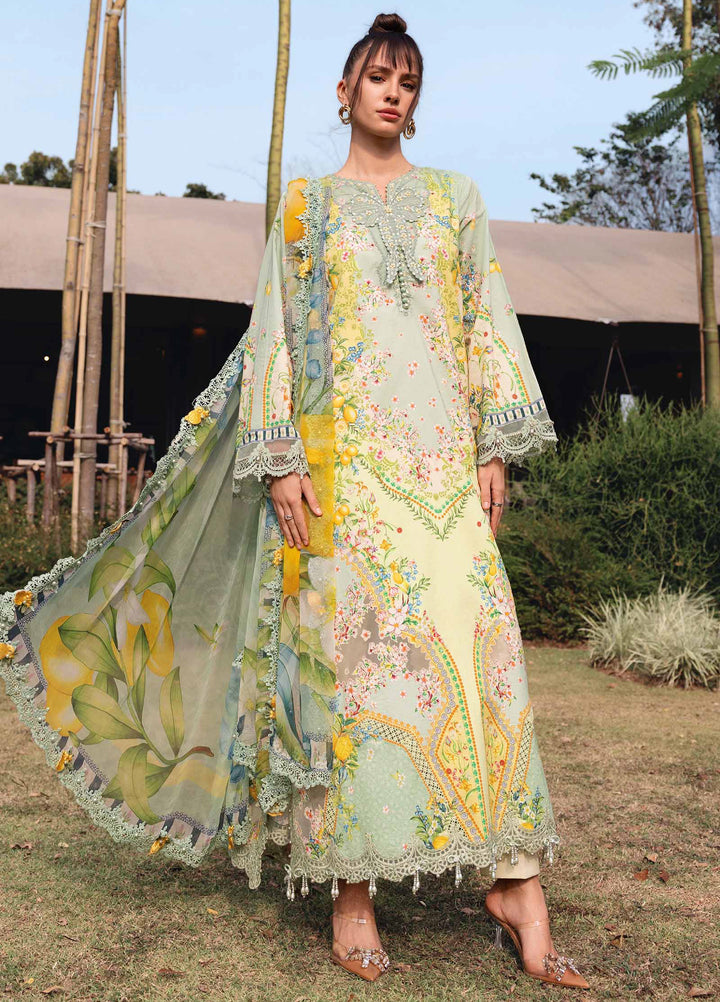 M Prints by Maria B Unstitched Printed Lawn 3 Piece Suit MB26UMP D-08 B - Summer Collection