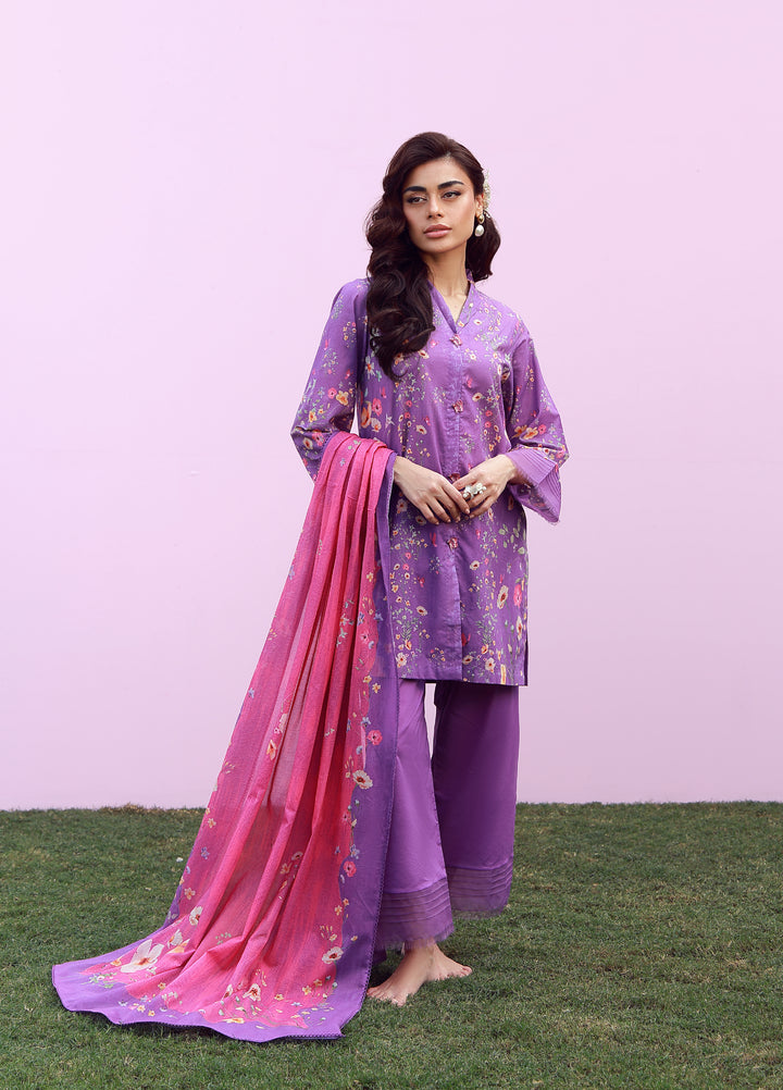 Mirha by Sahar Unstitched Printed Lawn 3 Piece Suit SS1-26-12 Lavender Whisper - Summer Collection