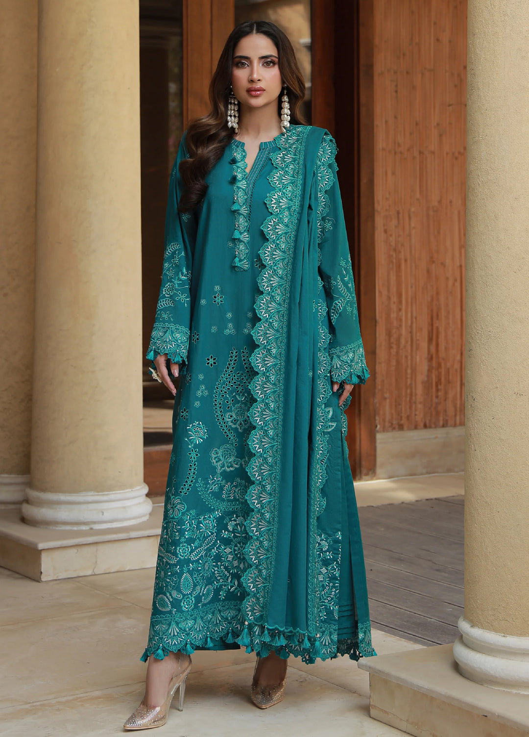 Lakhany Chikankari Unstitched Embroidered Lawn 3 Piece Suit LSM26UCL LG-UB-0296 - Festive Collection