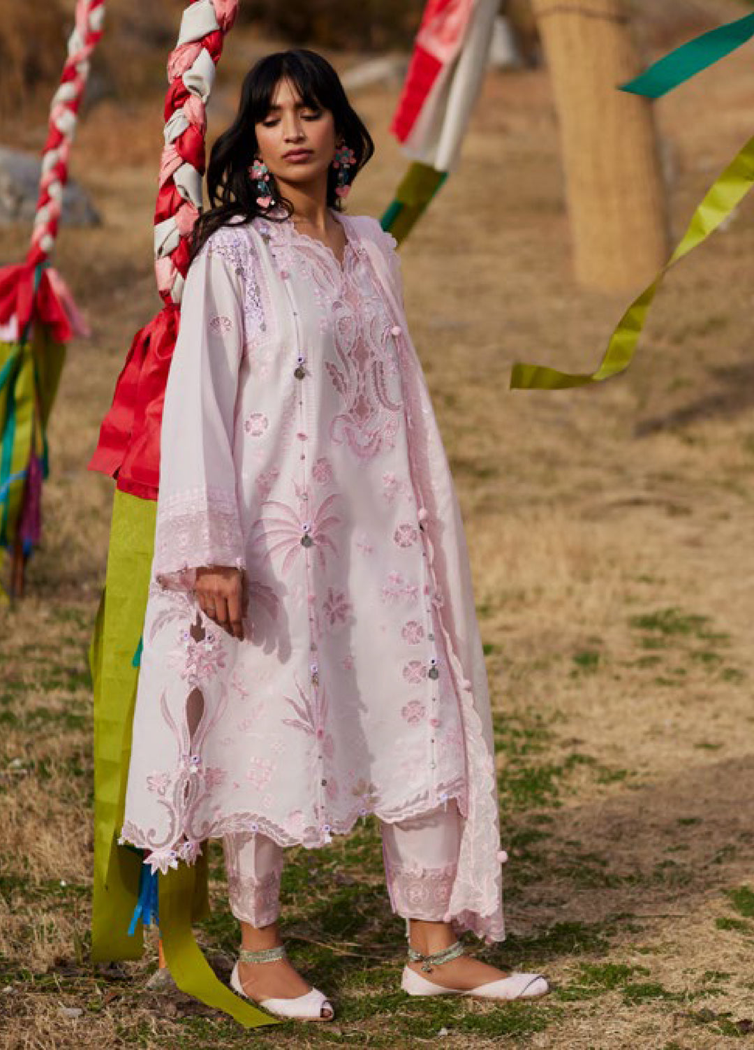 Meili by Zaha Unstitched Embroidered Lawn 3 Piece Suit ZK26UML ZL26-09B - Festive Collection