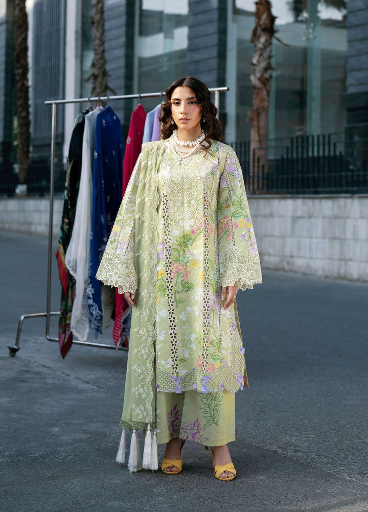 Broadway by Mahnur Unstitched Embroidered Lawn 3 Piece Suit MN26UB BW-005 - Summer Collection