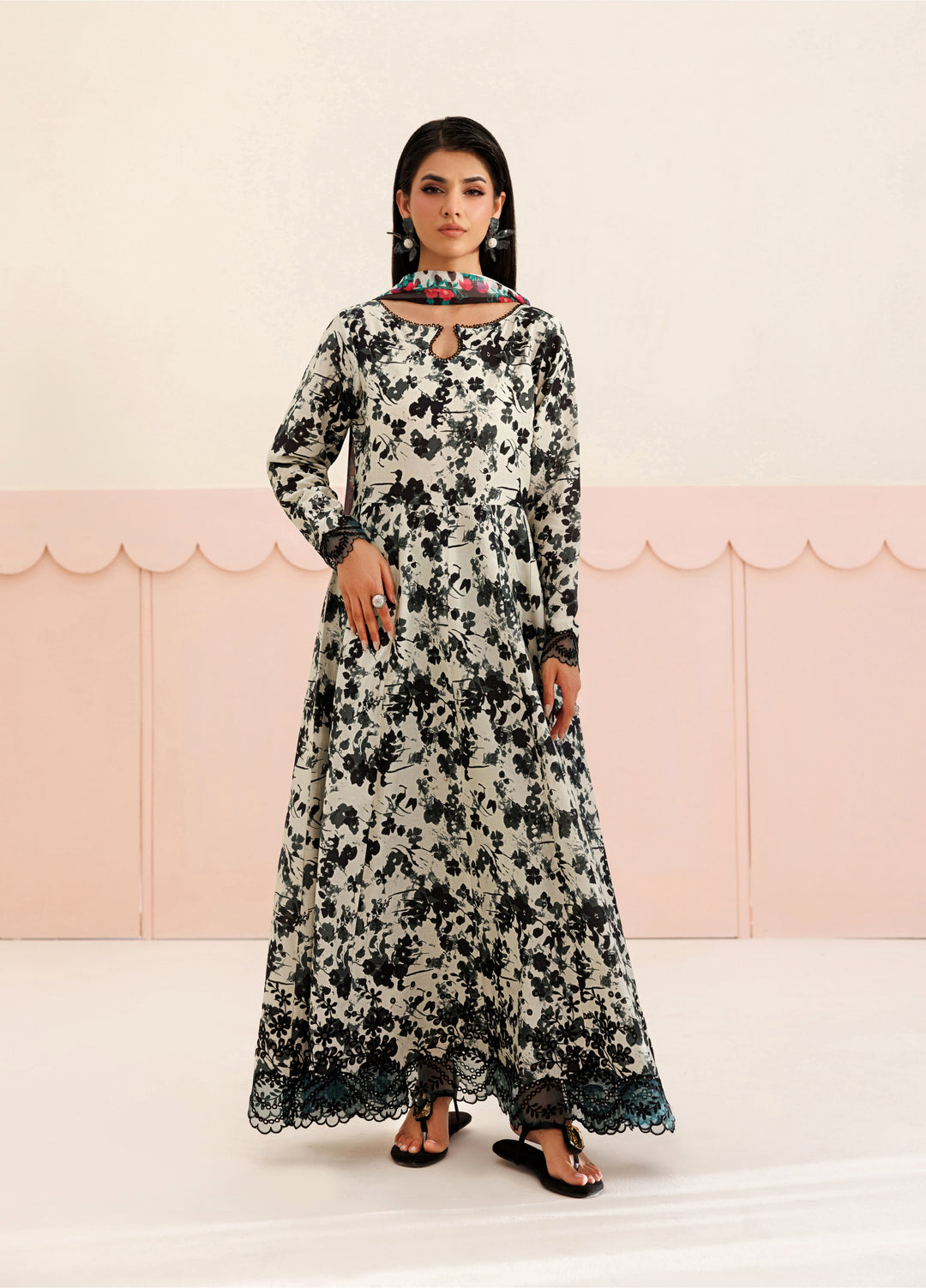 Azzal Unstitched Printed Lawn 3 Piece Suit AZL26UPL AZL-144 - Summer Collection