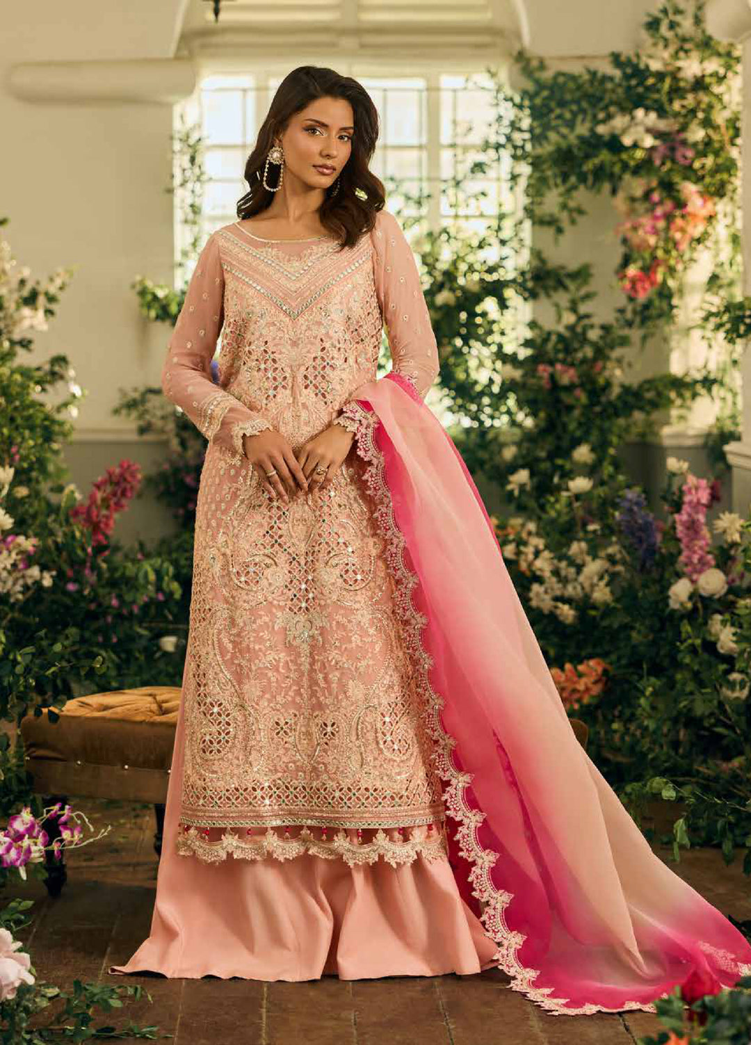 Celine by Charizma Unstitched Embroidered Chiffon 4 Piece Suit CHR26UC Celine CCE6-05 - Festive Collection