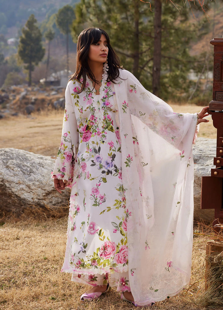 Meili by Zaha Unstitched Embroidered Lawn 3 Piece Suit ZK26UML ZL26-11A - Festive Collection