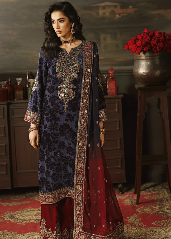 Signora by Charizma Unstitched Velvet Embroidered Suits 3 Piece CRZ25SV CVT5-11 - Festive Collection