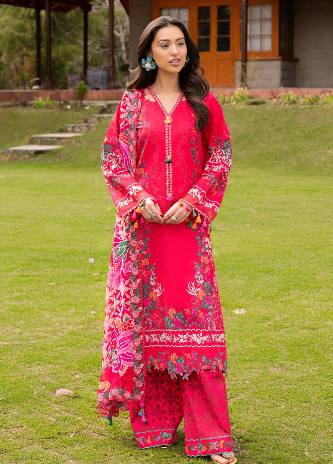 Rang e Bahar by Charizma Unstitched Embroidered Lawn 3 Piece Suit CHR26ULR CRB6-09 - Summer Collection