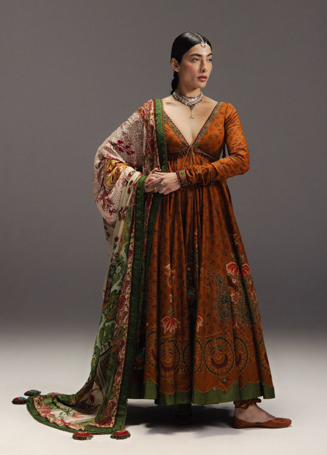 Anarkali by Zara Shahjahan Unstitched Embroidered Lawn 3 Piece Suit ZS26UAL D-09 ZARAFSHAN - Eid Collection