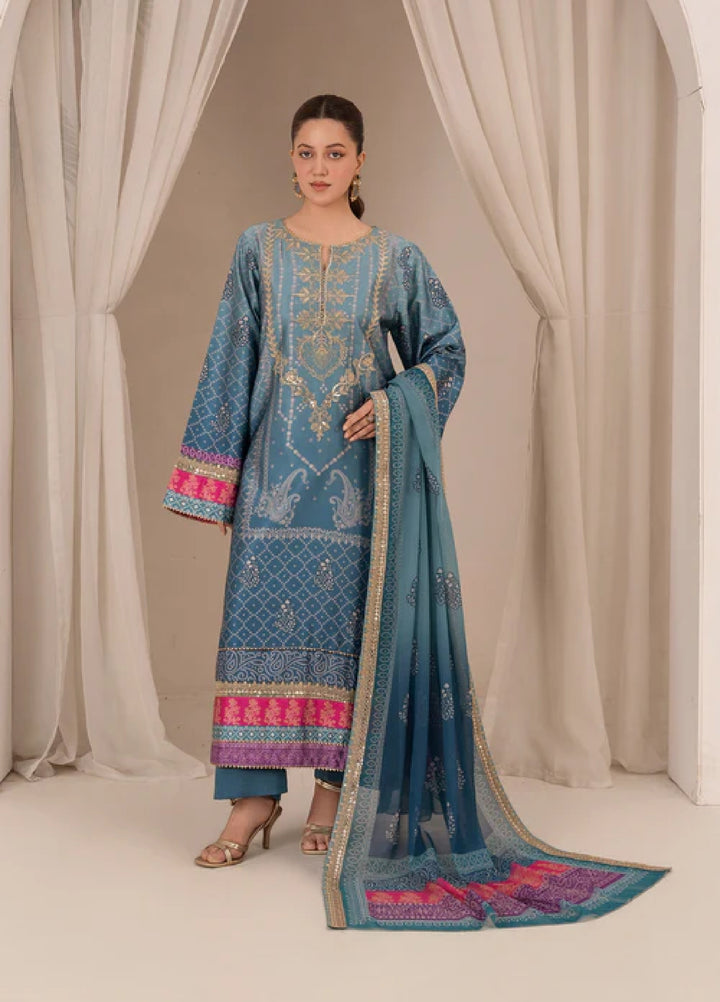 Bandhani by Chandan Nagri Women Pret Embroidered Silk 3 Piece Suit Ruya - Formals Collection