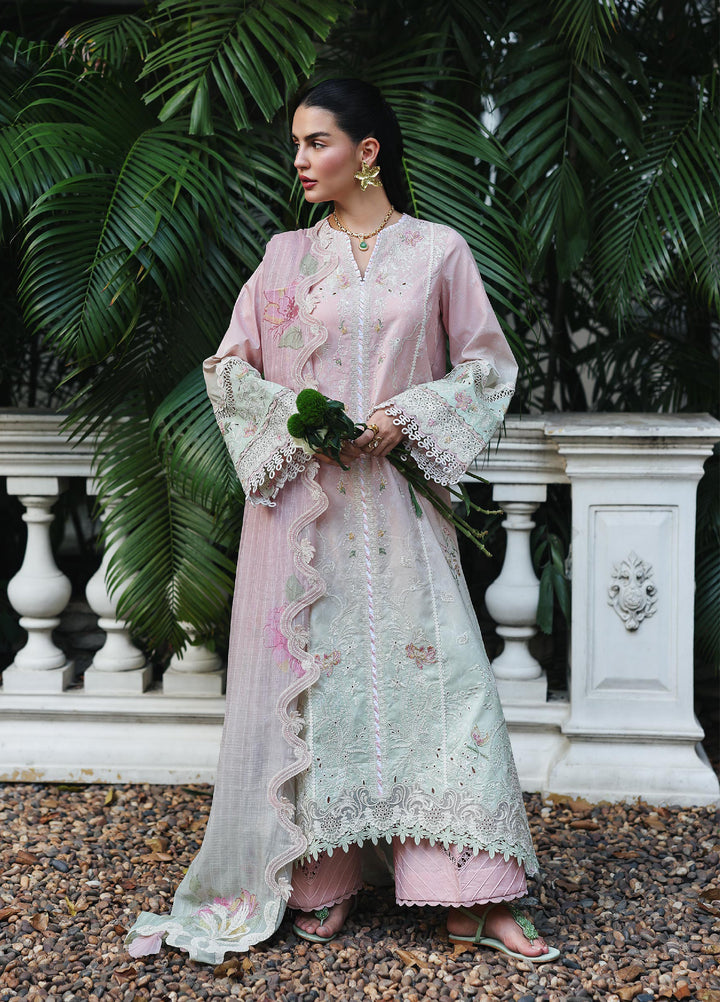 Q Line by Qalamkar Unstitched Chikankari Embroidered Lawn 3 Piece Suit QLK26UQL RP-04 VANYA - Summer Collection