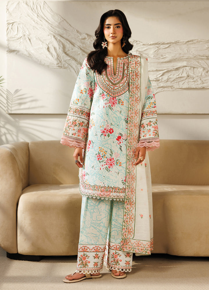Leila by Mahnur Unstitched Embroidered Lawn 3 Piece Suit MN26ULL L-05 - Summer Collection