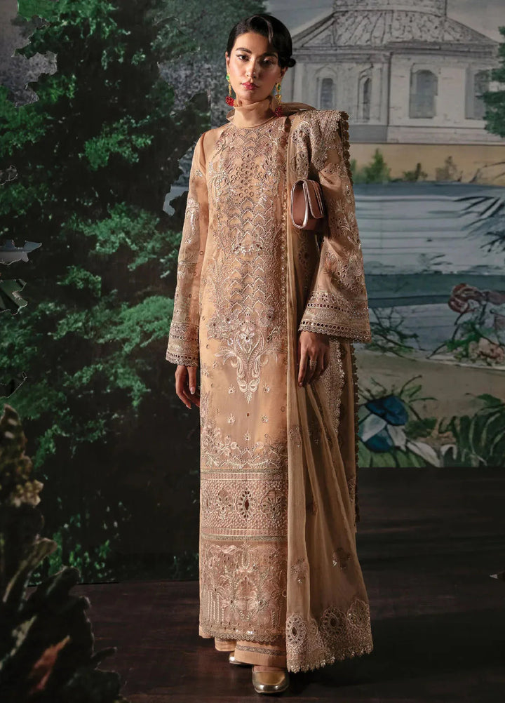 La Fuchsia By Afrozeh Embroidered Organza Suit Unstitched 3 Piece AF24L Reese - Festive Collection