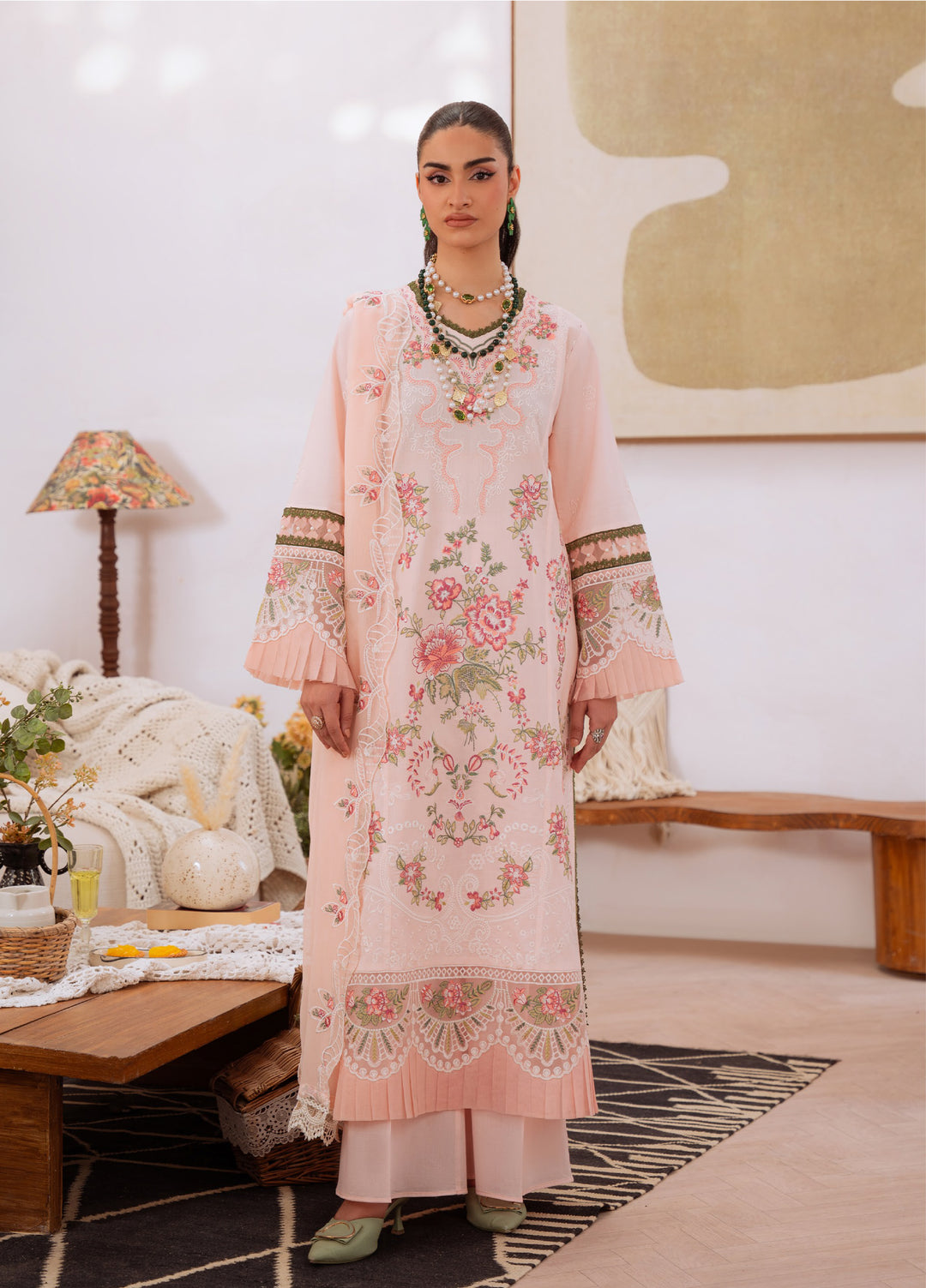 Shanaya by Mahnur Unstitched Lawn Embroidered 3 Piece Suit MN26US SN-10 - Summer Collection