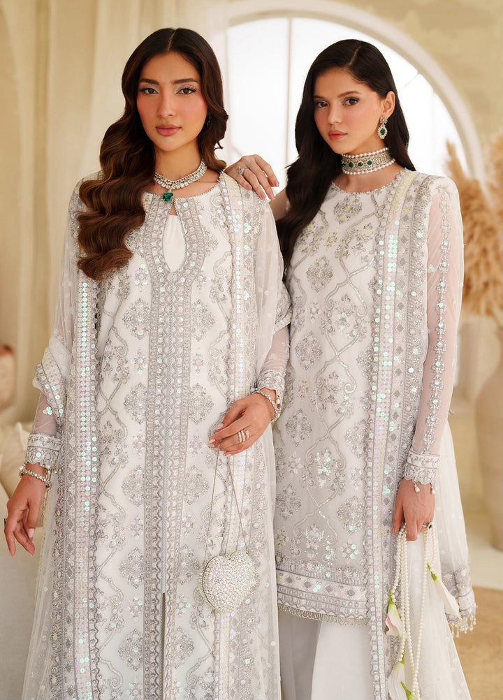 Meesa by Zarif Unstitched Net Embroidered Suits 3 Piece ZAF25MF ZRF-ML-01 MEEHAR - Winter Collection